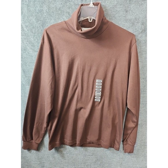 Jennifer Moore Women's sz LG Brown Turtleneck Top NEW - Picture 1 of 9